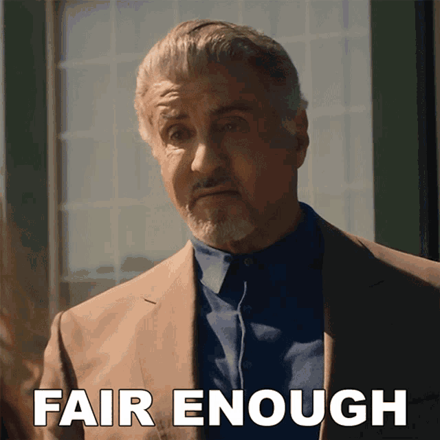 Fair Enough Dwight Manfredi GIF - Fair Enough Dwight Manfredi Sylvester Stallone GIFs