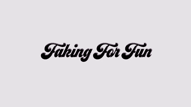 a black and white logo for taking for fun is on a white background .