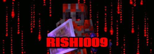 a video game character holding a shield with the name rishi009 on the bottom right