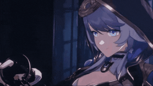 a girl with blue hair and blue eyes is wearing a black hood