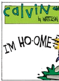 a cartoon of calvin and ho - ome by waterson .