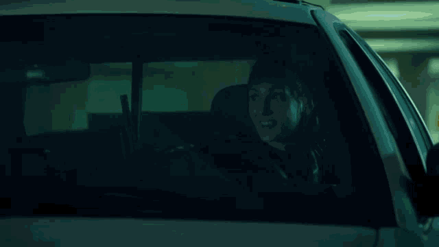 a woman in a car with the words waverly that is the worst british accent i ve ever heard