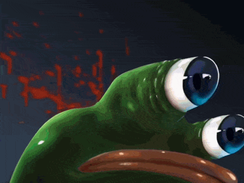 a frog wearing a pajama top is standing in front of a window