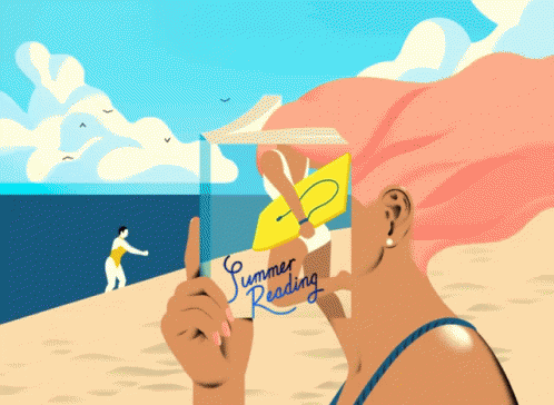 Summer Reading Beach Day GIF - Summer Reading Beach Day Back To College GIFs