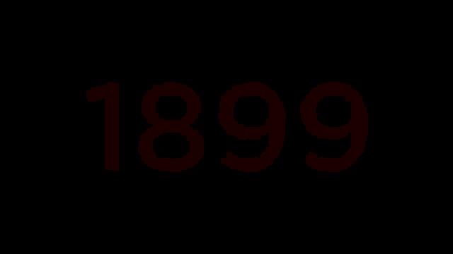 a black background with red numbers 1899