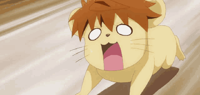 a cartoon lion with a surprised look on its face