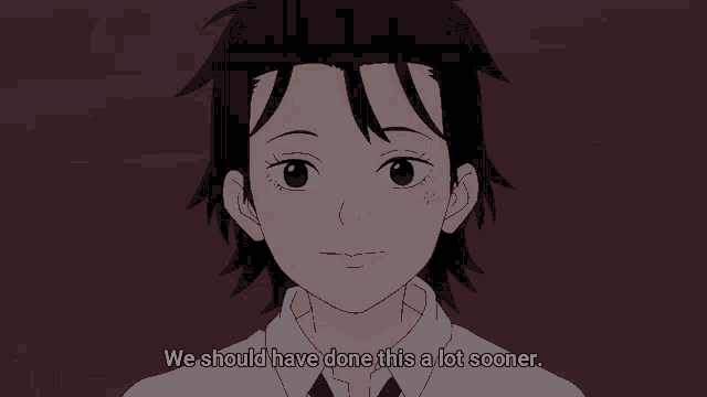 a girl with a star on her forehead says " we should have done this a lot sooner "