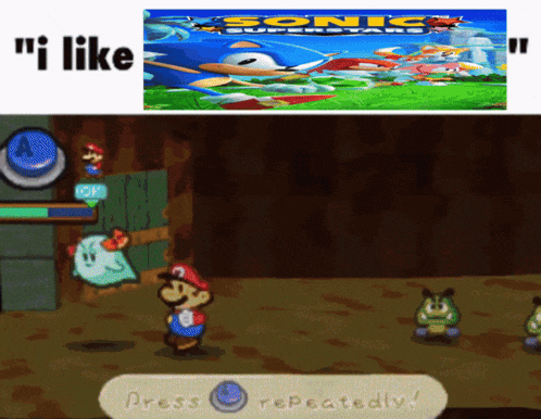 a screenshot of a video game called sonic super stars
