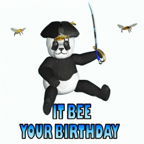 Happy Birthday Pirate Birthday Bees GIF - Happy Birthday Pirate Birthday Bees It Bee Your Birthday GIFs