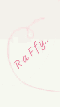 the word raft is written on a white background