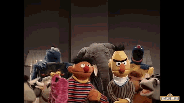 Ernie And Bert Adding Song GIF - Ernie And Bert Adding Song Not Impressed GIFs