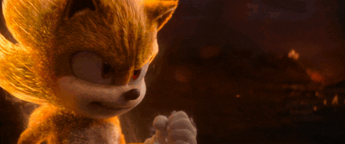 a close up of a sonic the hedgehog 's face