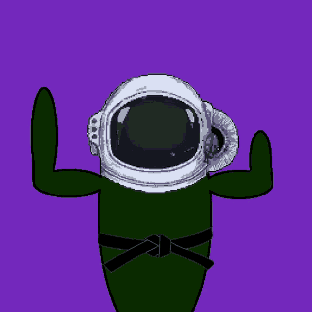 a pixel art of a cactus wearing a helmet