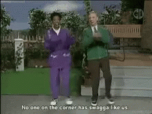 Mr Rogers No One On The Corner Has Swagga Like Us GIF - Mr Rogers No One On The Corner Has Swagga Like Us Swagger GIFs