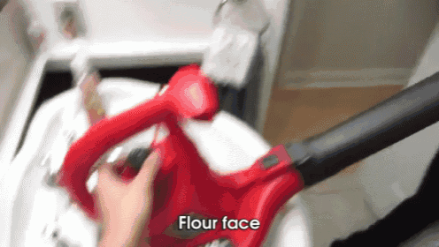 Lol GIF - Flour Face Prank Leaf Blower GIFs