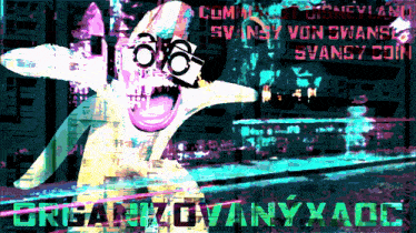 a picture of a cartoon character with the words organizovanyxaoc written below it