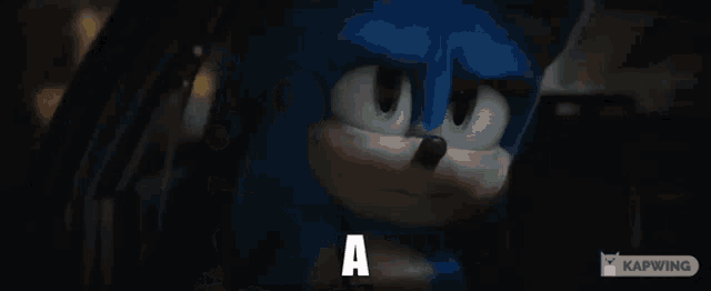 a close up of a sonic the hedgehog in a car with the words ahhhh on the bottom