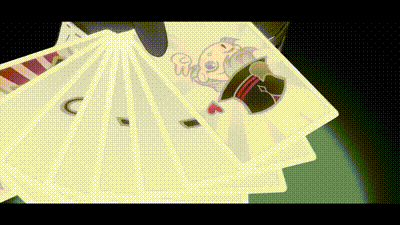 a bunch of cards are stacked on top of each other on a table