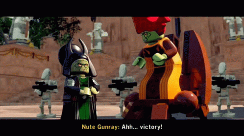 Lego Star Wars Nute Gunray GIF - Lego Star Wars Nute Gunray Ahh Victory GIFs