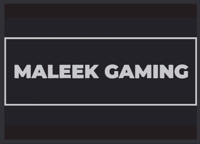 maleek gaming is written in white on a dark background