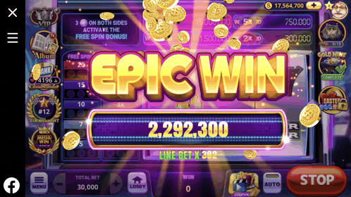 a screenshot of a game that says epic win on it