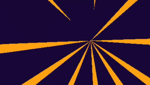 a purple and yellow striped background with a few lines coming out of the center