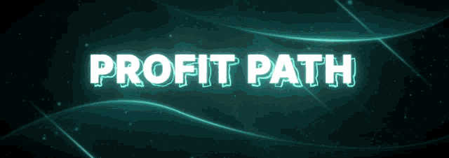 a dark blue background with the words profit path in white letters