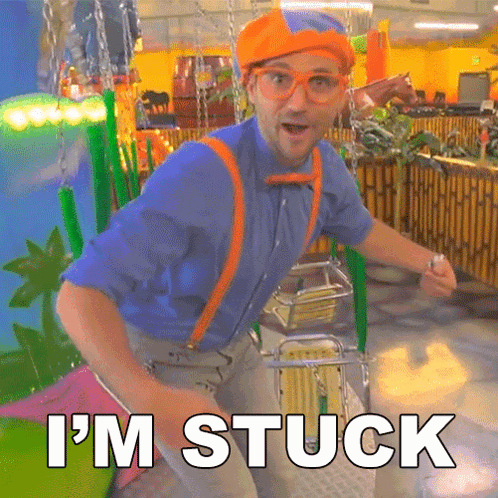 Im Stuck Blippi Educational Videos For Kids GIF - Im Stuck Blippi Educational Videos For Kids I Cant Get Out Of Here GIFs