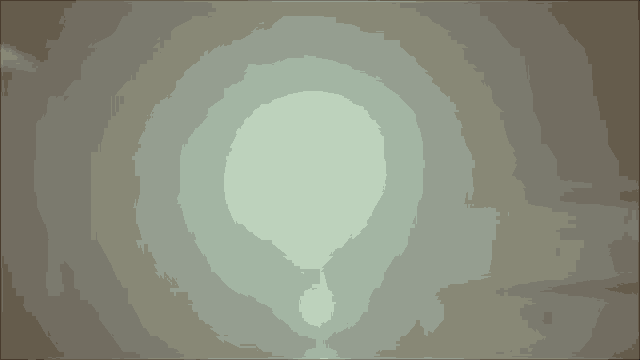 a light shines through a hole in the wall