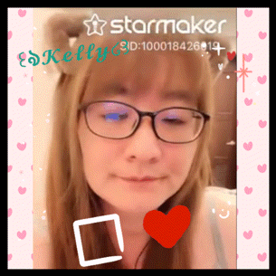 a picture of a girl with glasses and the name kelly on the bottom right