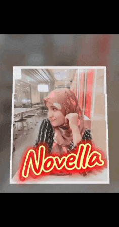 a picture of a woman wearing a hijab with the name novella on it