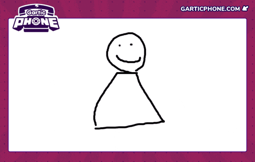a drawing of a person with the words garticphone.com below it