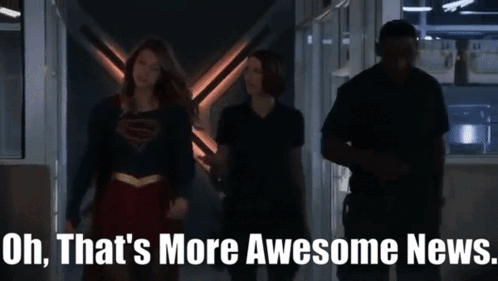 Supergirl Oh Thats More Awesome News GIF - Supergirl Oh Thats More Awesome News Kara Zor El GIFs