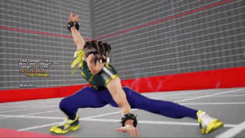 a video game character has a total damage of 104 and a max combo damage of 24