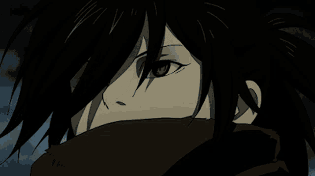 a close up of a person with red eyes