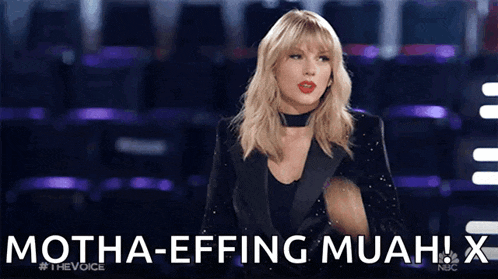 a woman says motha-effing muah on a screen