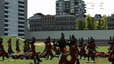 a screenshot of a video game shows a score of 100 points