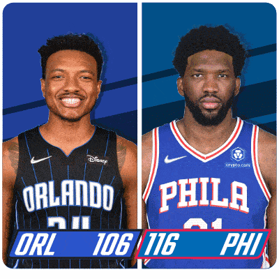 two basketball players from orlando and philadelphia