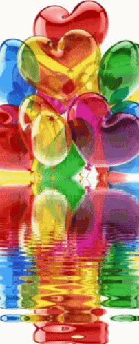 Hearts Reflection GIF - Hearts Reflection Colorful GIFs