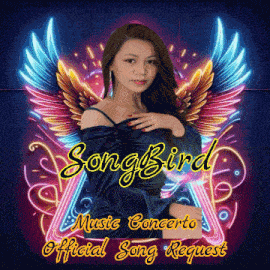 a poster for a songbird music concert with a woman