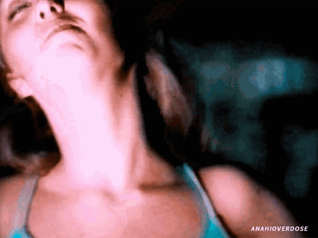 a close up of a woman 's neck with the words anahioverdose below
