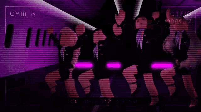 a purple screen with the words cam 3 and tcr 10 12 on it
