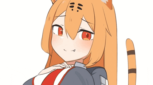 a drawing of a girl with a cat ear