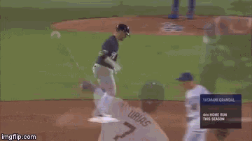 a baseball player wearing a number 7 jersey throws the ball