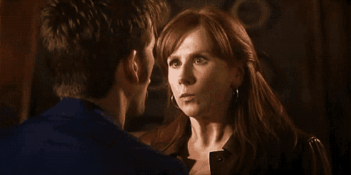 a woman with a surprised look on her face