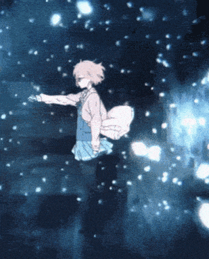a girl in a pink dress is flying through a blue sky
