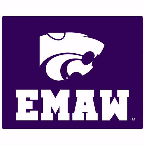 a purple sign with the word emaw and a tiger