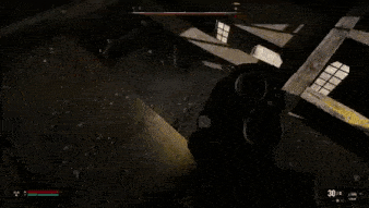 a person is using a sniper rifle in a video game and looking through the scope .