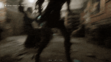 a blurry image of a video game with german bleach for the taus blitz written on the bottom