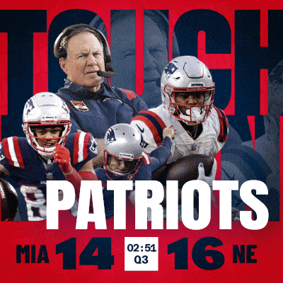 a poster for the patriots with a time of 02:51 on the bottom